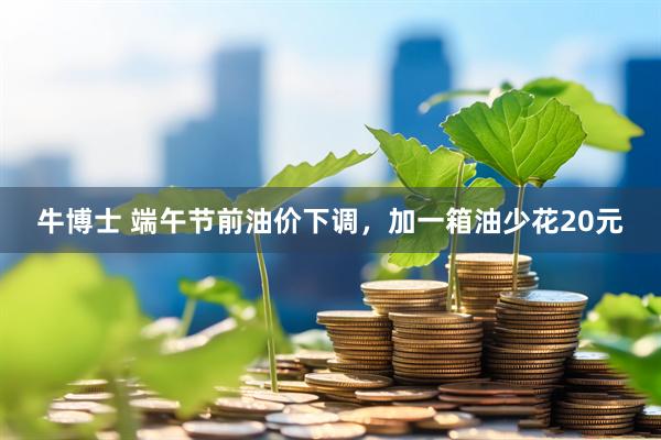 牛博士 端午节前油价下调，加一箱油少花20元
